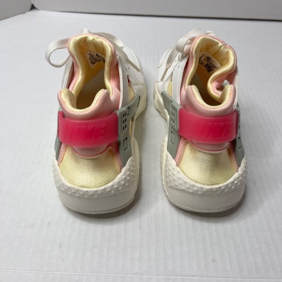 Nike Huarache Run (GS) Big Kids' Shoes Summit White-Citron Tint DR0163-100 - Picture 7 of 11